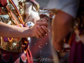 Handwaschung vor Opferungszeremonie
