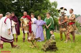 Vorbereitung römische Opferungszeremonie im Felde