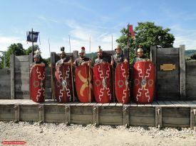 caesarische Legionäre in Kampfausrüstung